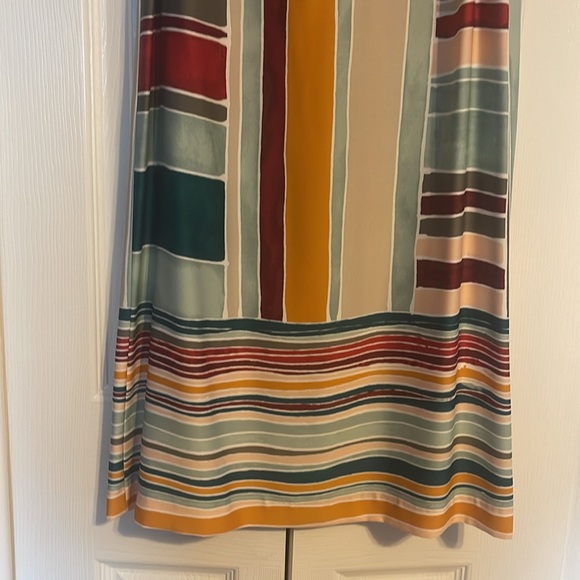 LOFT sleeveless abstract color block dress size XXSP NWOT - Picture 4 of 6